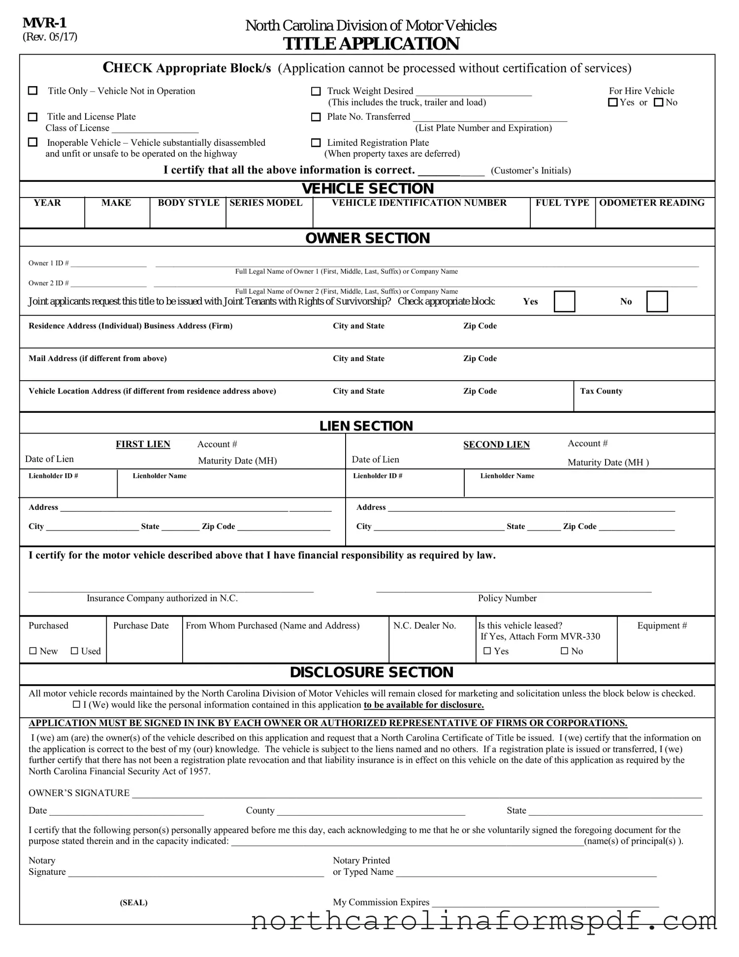 Fill a Valid Mvr 1 Form
