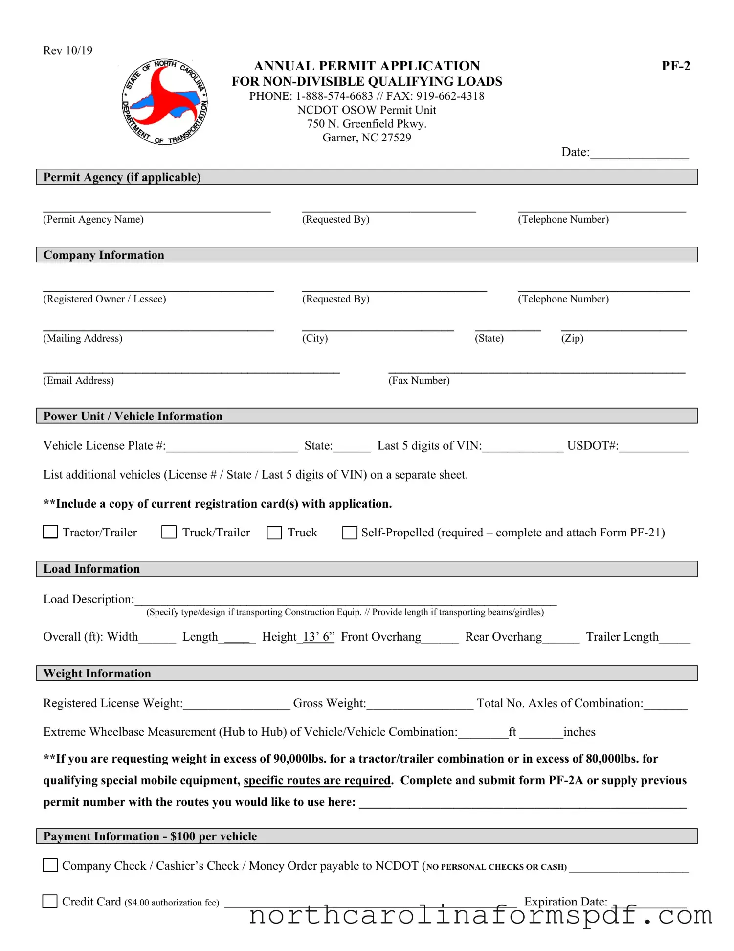 Fill a Valid North Carolina Pf 2 Form