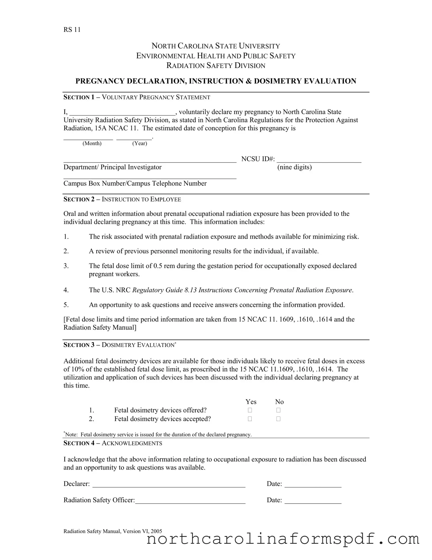Fill a Valid North Carolina Rs 11 Form