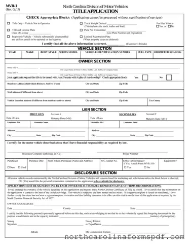 Fill a Valid Mvr 1 Form