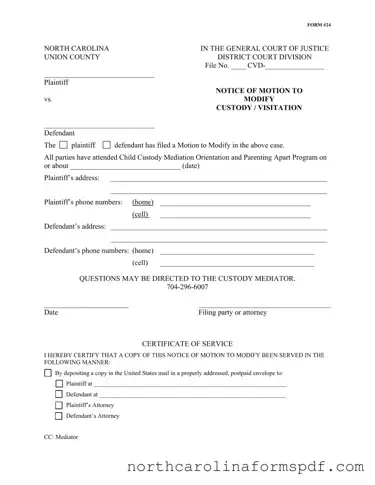 Fill a Valid North Carolina 24 Form