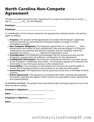 Attorney-Approved North Carolina Non-compete Agreement Template